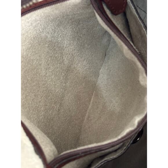 B. Makowsky Brown Leather Studded Shoulder Bag #42621 - Picture 11 of 13